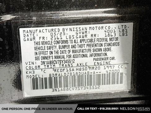 Certified 2025 Nissan Sentra SV w/ SV Premium Package FWD image 32