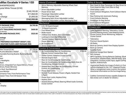 Used 2023 Cadillac Escalade V w/ LPO, ONYX Package