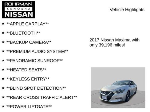 Used 2017 Nissan Maxima Platinum FWD image 7