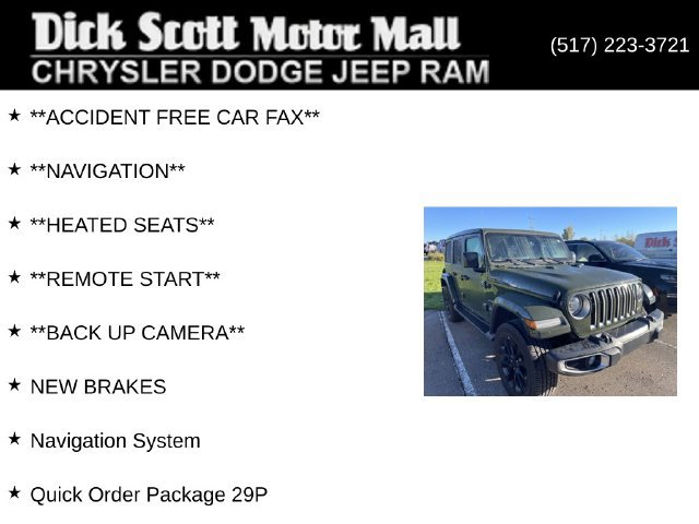 Used 2021 Jeep Wrangler Unlimited Sahara w/ Cold Weather Group AWD/4WD image 3