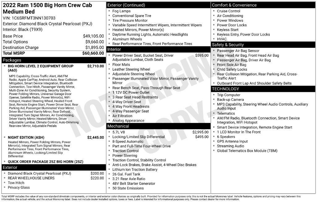 Used 2022 RAM 1500 Big Horn AWD/4WD image 2