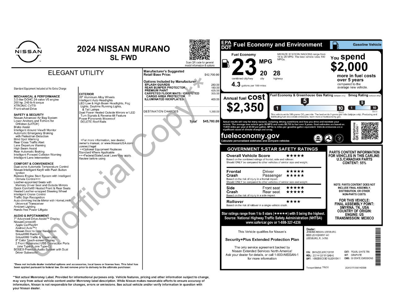 Used 2024 Nissan Murano SL FWD image 5