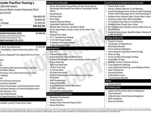 Used 2024 Chrysler Pacifica Touring-L w/ S Appearance Package image 5