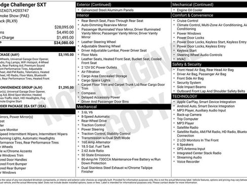 Used 2020 Dodge Challenger SXT w/ Plus Package RWD image 34