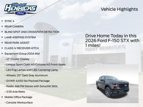 New 2026 Ford F150 STX w/ Equipment Group 200A AWD/4WD image 4