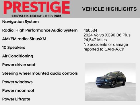 Used 2024 Volvo XC90 B6 Plus AWD/4WD image 2