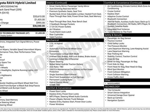 Used 2016 Toyota RAV4 Limited w/ Advanced Technology Package image 31