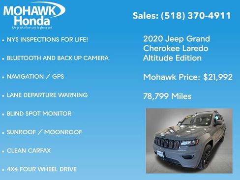Used 2020 Jeep Grand Cherokee Altitude AWD/4WD image 7