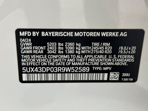 Certified 2024 BMW X3 sDrive30i w/ M Sport Package RWD image 26