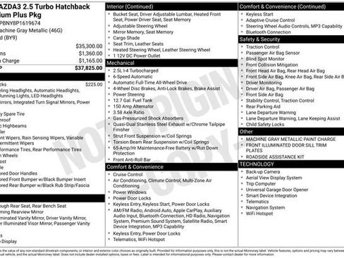 Used 2023 MAZDA MAZDA3 Hatchback w/Premium Plus Pkg AWD/4WD image 10
