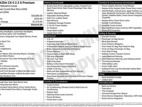 Used 2023 MAZDA CX-5 AWD 2.5 S w/ Premium Package image 23
