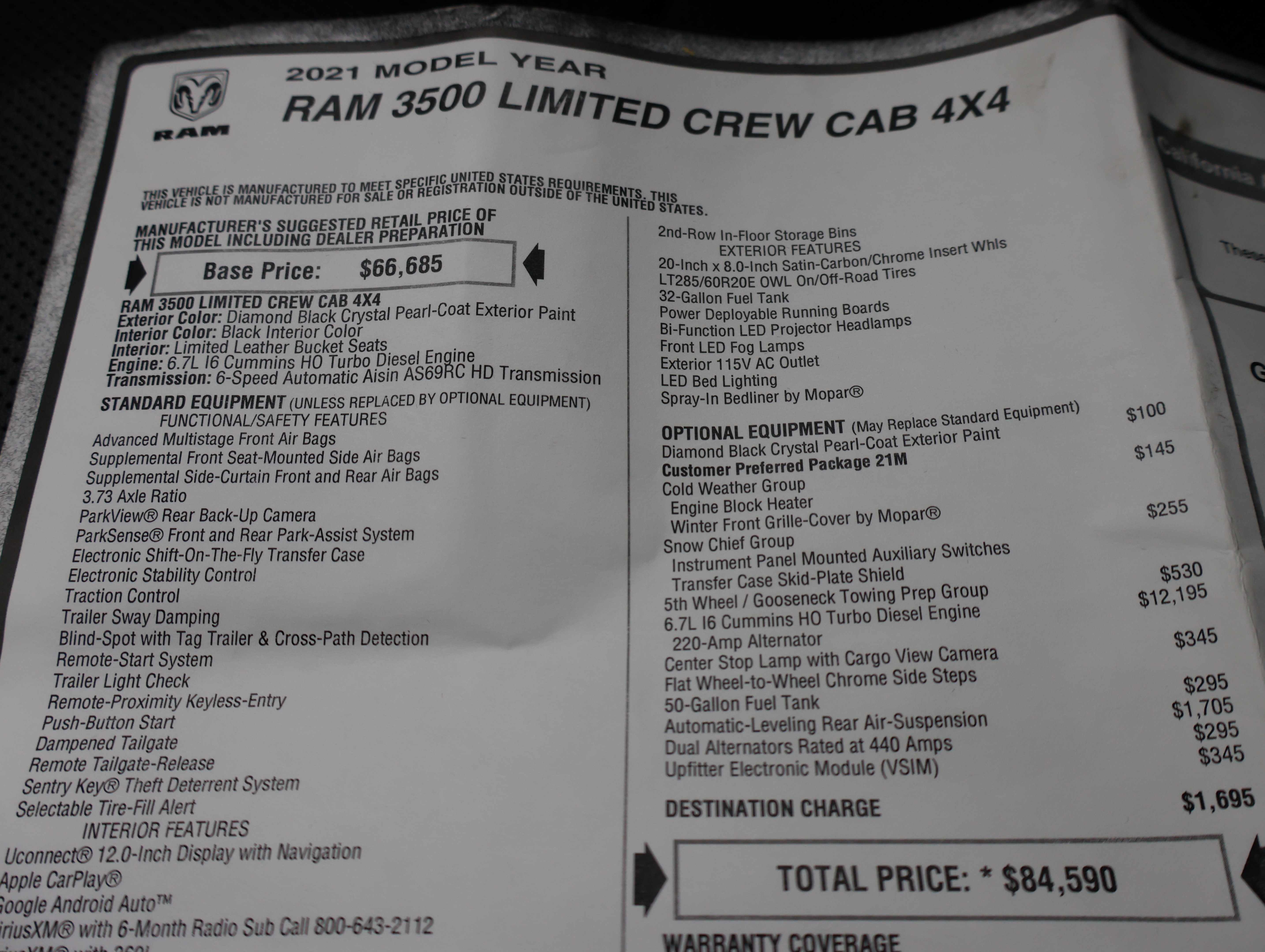 Used 2021 RAM 3500 Limited AWD/4WD image 62