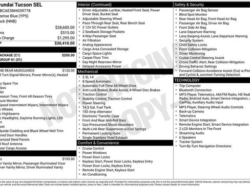 Used 2022 Hyundai Tucson SEL w/ Cargo Package AWD/4WD image 1