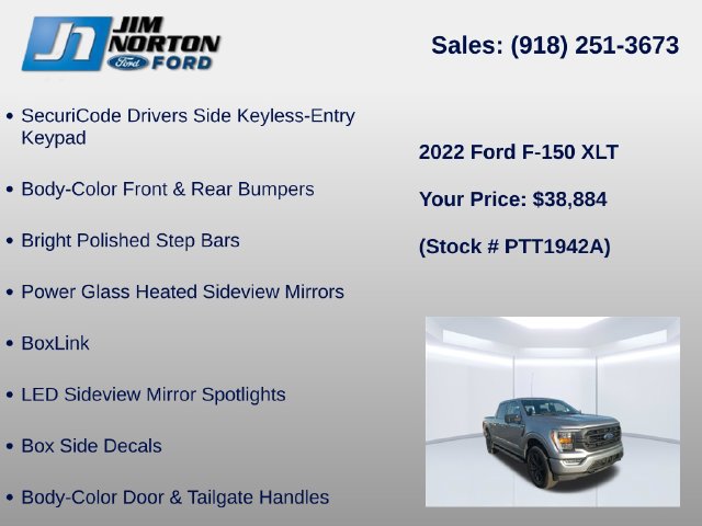 Used 2022 Ford F150 XLT w/ Equipment Group 302A High AWD/4WD image 18