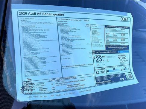 New 2026 Audi A6 Premium Plus w/ Premium Plus Package AWD/4WD image 19