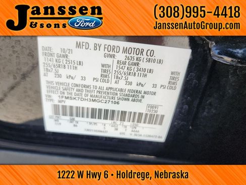 Used 2021 Ford Explorer XLT RWD image 21