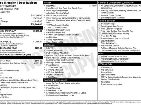 Used 2024 Jeep Wrangler Unlimited Rubicon w/ Technology Group AWD/4WD image 17