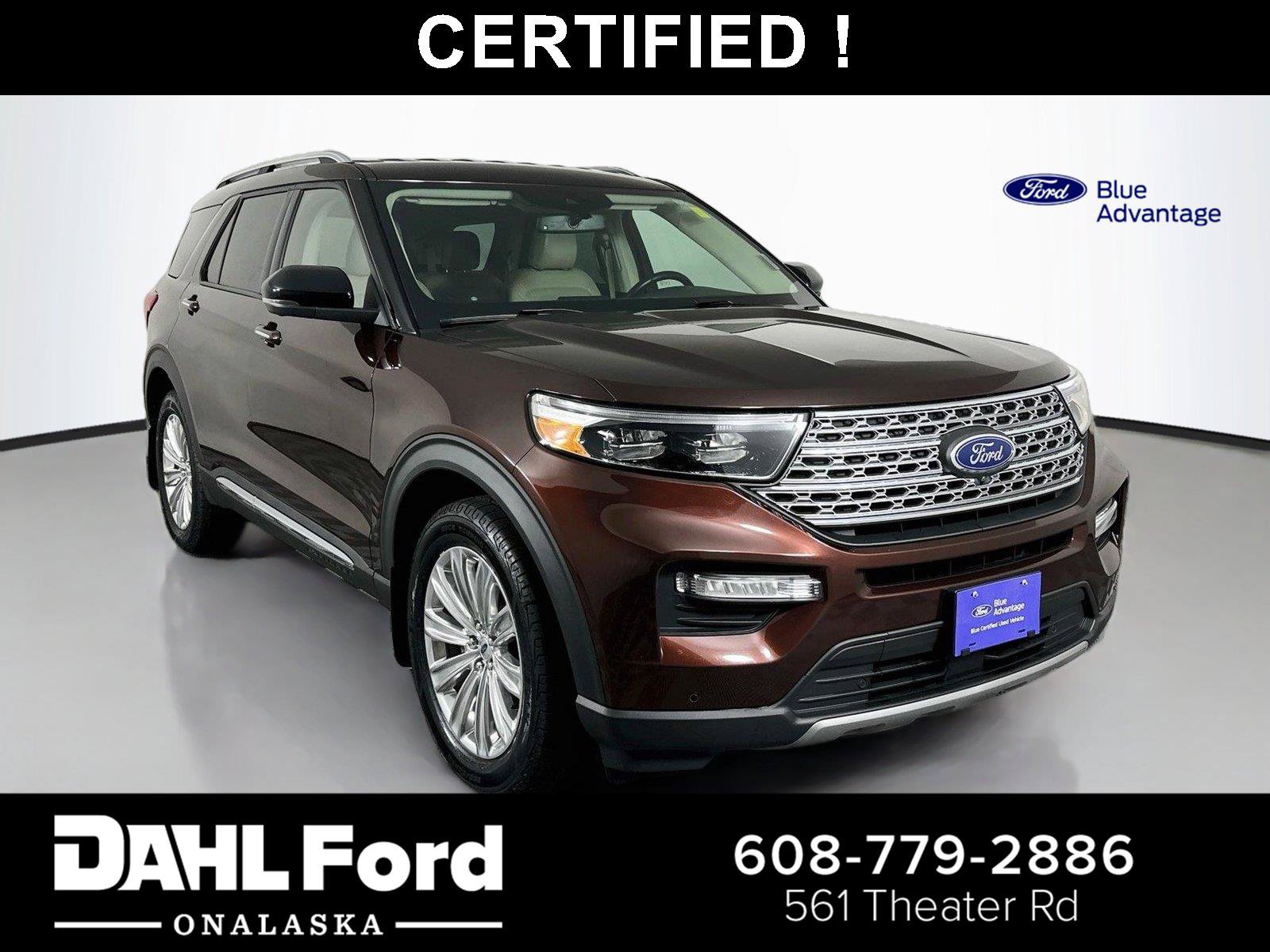 Certified 2020 Ford Explorer Limited w/ Class III Trailer Tow Package AWD/4WD image 1