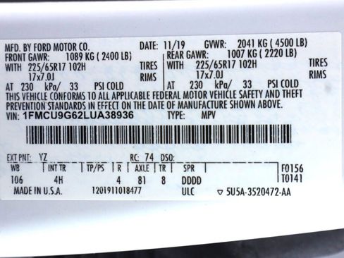 Used 2020 Ford Escape SE image 43