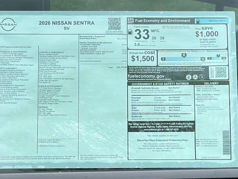 New 2026 Nissan Sentra SV image 12