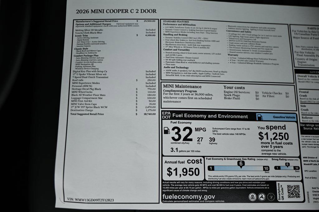 New 2026 MINI Cooper 2-Door Hardtop FWD image 25
