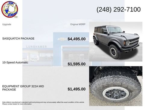 Used 2021 Ford Bronco Black Diamond w/ Sasquatch Package AWD/4WD image 5