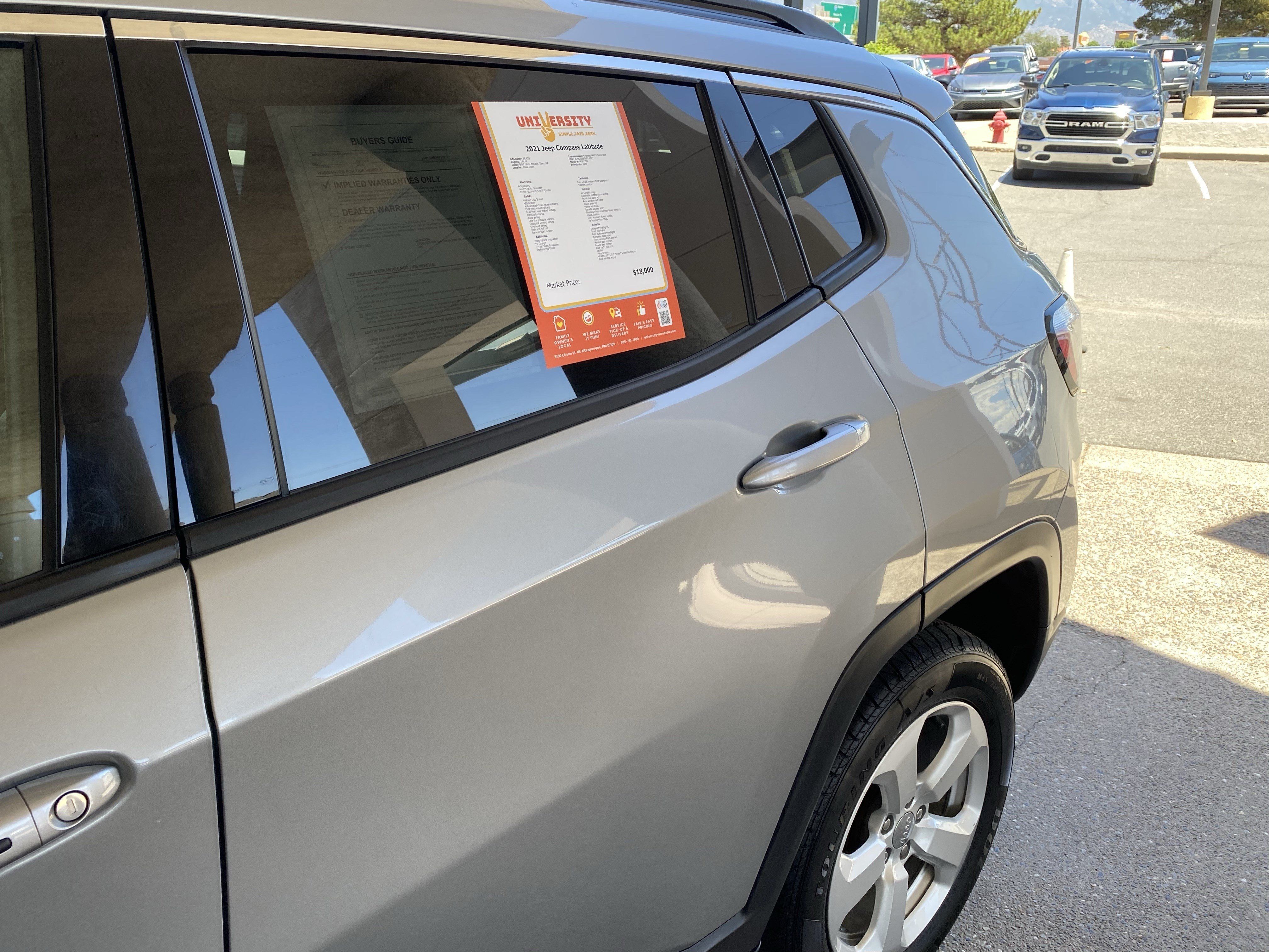Used 2021 Jeep Compass Latitude w/ Convenience Group AWD/4WD image 55
