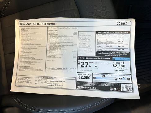 Used 2023 Audi A6 Premium Plus w/ Premium Plus Package AWD/4WD image 33