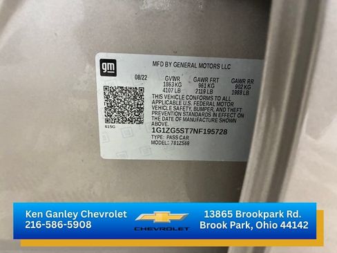 Certified 2022 Chevrolet Malibu RS FWD image 9