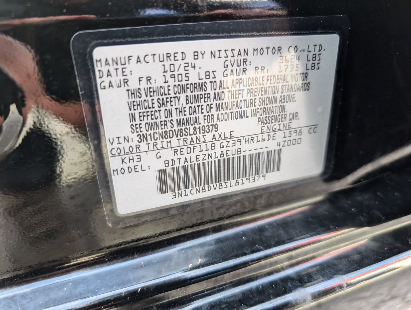 Used 2025 Nissan Versa S w/ Trunk Package FWD image 25
