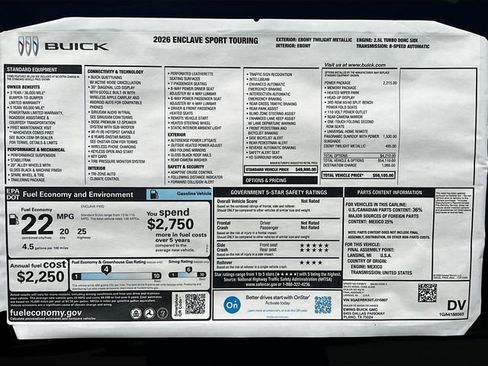New 2026 Buick Enclave Sport Touring w/ Power Package FWD image 21