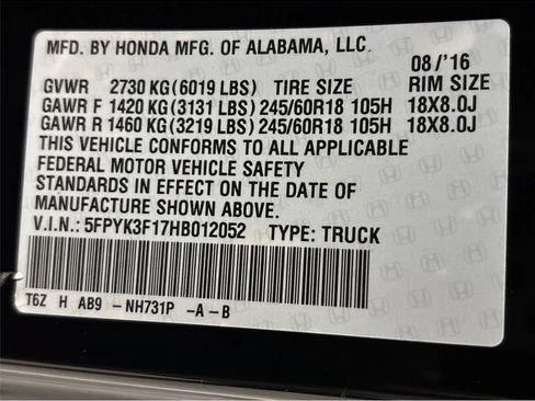 Used 2017 Honda Ridgeline Sport image 27