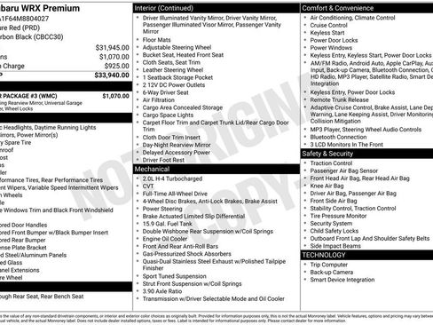 Used 2021 Subaru WRX Premium w/ Popular Package #3 image 28