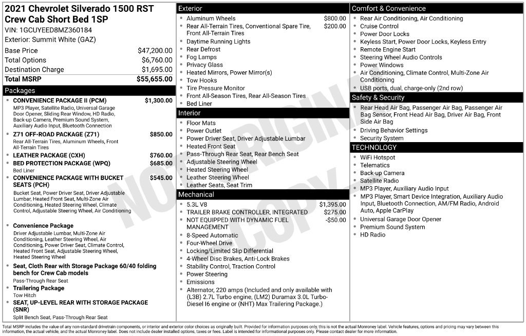 Used 2021 Chevrolet Silverado 1500 RST w/ Convenience Package II AWD/4WD image 27