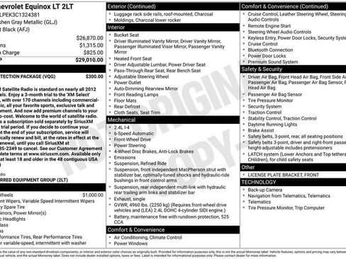 Used 2012 Chevrolet Equinox LT w/ LPO, Protection Package image 5