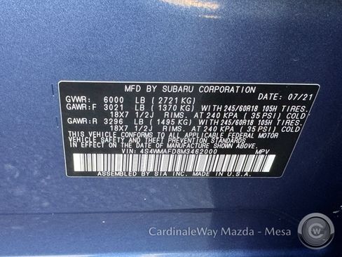 Used 2021 Subaru Ascent Premium w/ Convenience Package AWD/4WD image 33