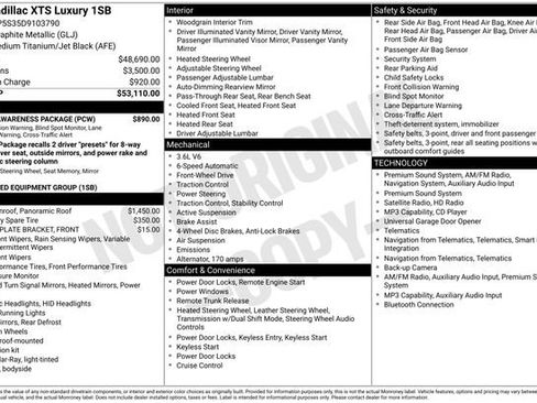 Used 2013 Cadillac XTS Luxury w/ Driver Awareness Package FWD image 34
