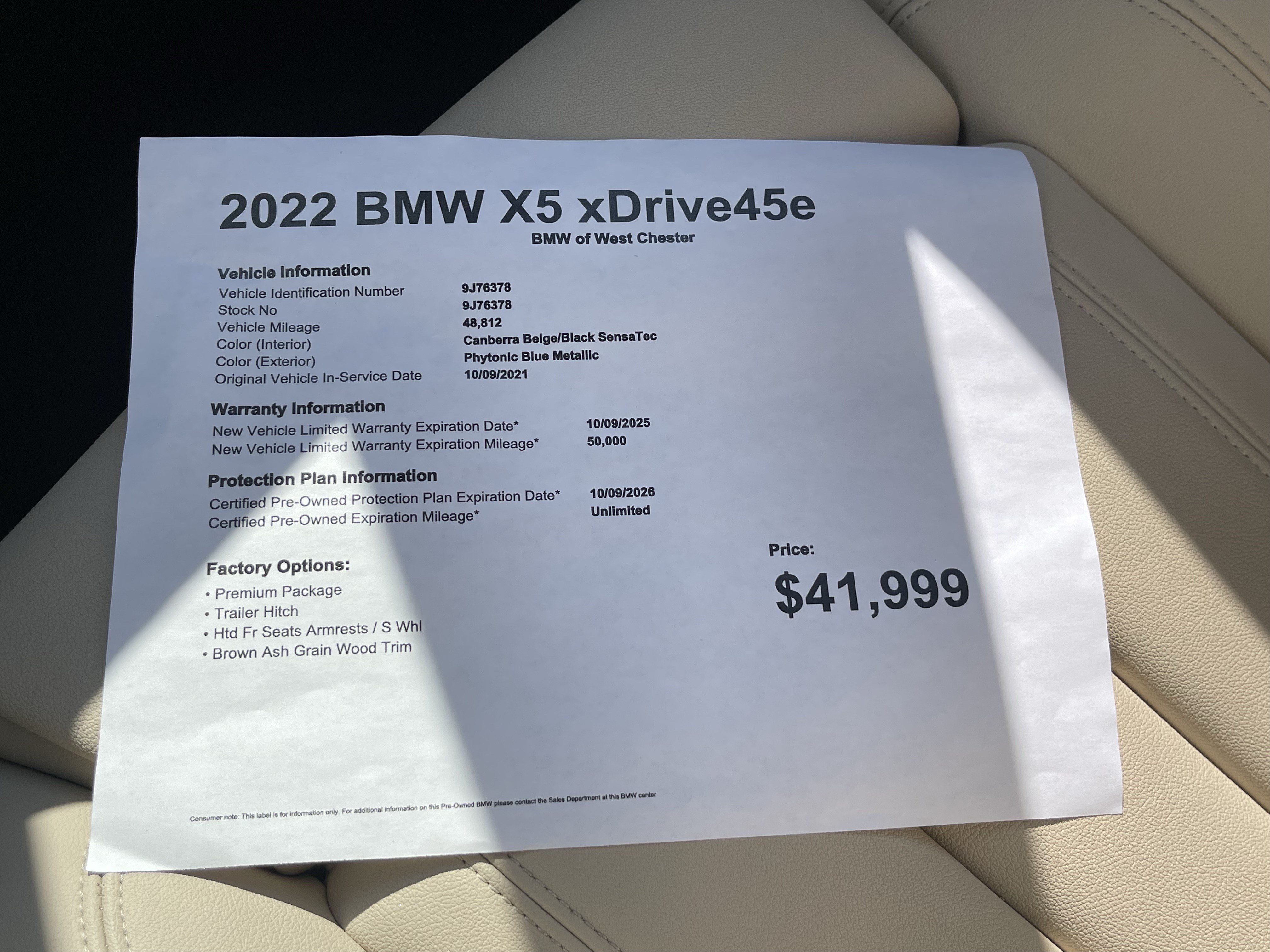 Certified 2022 BMW X5 xDrive45e w/ Premium Package AWD/4WD image 19