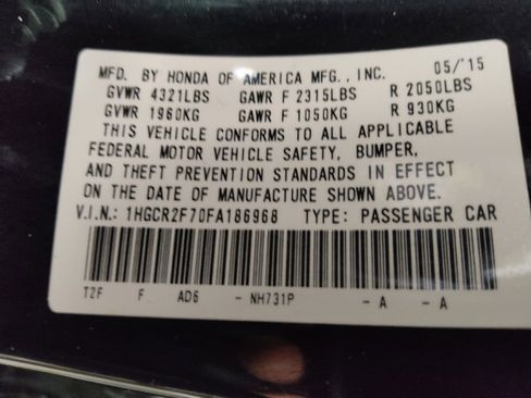 Used 2015 Honda Accord EX image 33