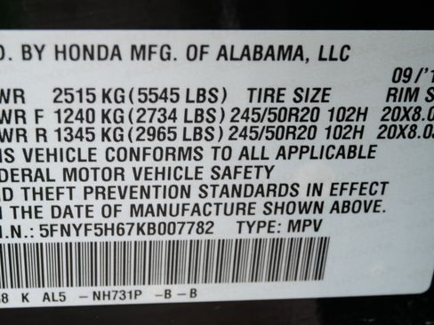 Used 2019 Honda Pilot Touring image 22