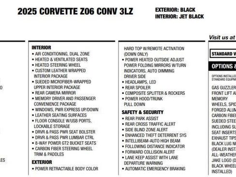 Used 2025 Chevrolet Corvette Z06 w/ Battery Protection Package image 39