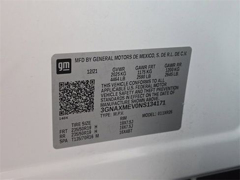 Used 2022 Chevrolet Equinox RS w/ RS Leather Package image 30