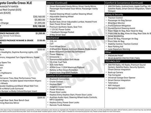 Certified 2026 Toyota Corolla Cross XLE w/ Convenience Package FWD image 35
