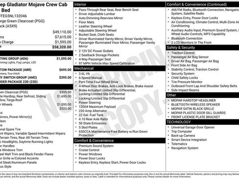 Used 2022 Jeep Gladiator Mojave w/ LED Lighting Group AWD/4WD image 11
