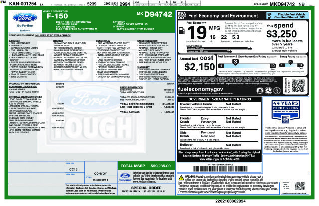 Certified 2021 Ford F150 Lariat w/ Equipment Group 502A High AWD/4WD image 8