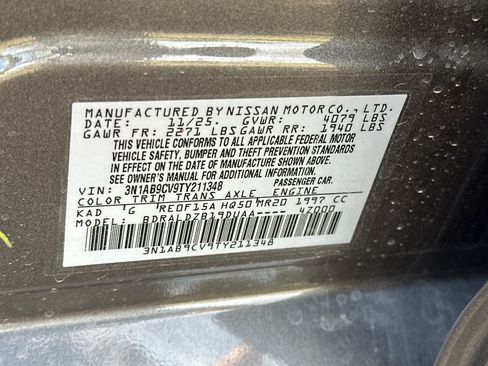 New 2026 Nissan Sentra SV w/ Floor Mat Package FWD image 25