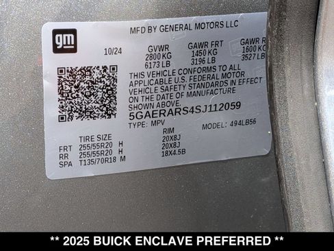 Used 2025 Buick Enclave Preferred w/ Power Package FWD image 27