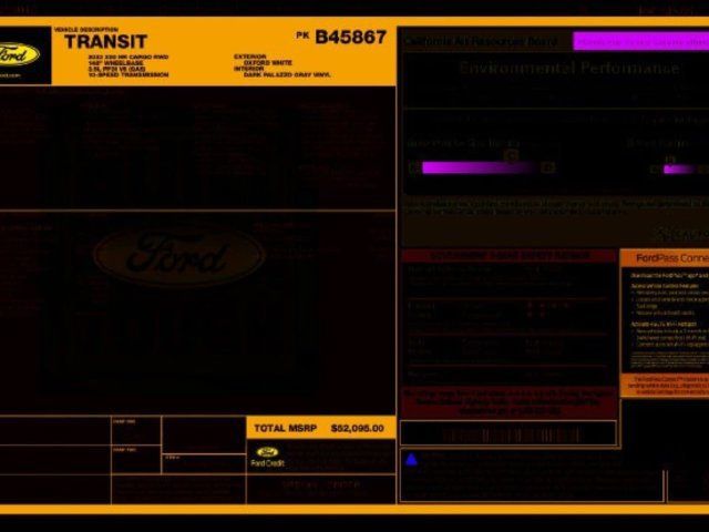 Used 2023 Ford Transit 250 148 High Roof w/ Load Area Protection Package RWD image 43