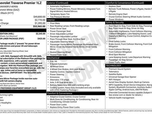 Used 2023 Chevrolet Traverse Premier w/ Redline Edition AWD/4WD image 28