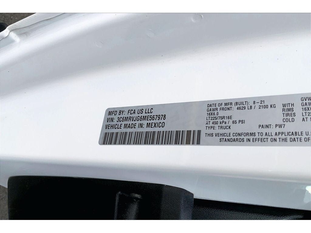 Used 2021 RAM ProMaster 3500 w/ Interior LED Lighting Group FWD image 34